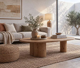 01.7149.0231: Coffee table, ξύλο Mindi natural