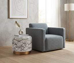 01.7308.0272: side table μέταλλο σχέδιο μάρμαρο λευκό