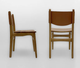 01.7339.0352p: Καρέκλα ξύλο teak, πλάτη γνήσιο δέρμα (ύψος καθίσματος 46εκ.)