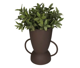 02.7138.0023: Βάζο μέταλλο καφέ