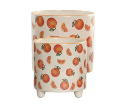 02.7308.0221: Set2 κασπώ κεραμικά πορτοκάλια (Δ.14, 15Υ - Δ.11, 11Υ)