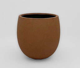 02.7323.0100 - Γλάστρα Fiber Cement - Indoor & Outdoor - Frost Resistant - Waterproof - Burnt Orange
