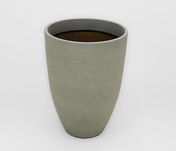 02.7323.0108 - Γλάστρα Fiber Cement Sand - Indoor & Outdoor - Frost Resistant - Waterproof - φινίρισμα horizontal scratch, χρώμα taupe Sand
