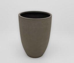 02.7323.0114 - Γλάστρα Fiber Cement - Indoor & Outdoor - Frost Resistant - Waterproof, χρώμα καφέ
