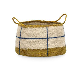 09.7009.0162 - Διακοσμητικό καλάθι ψάθα, χειροποίητο natural

