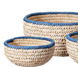 09.7281.0062: Set3 τεμ. καλάθια ψάθα Δ.17, 8Υ - Δ.21, 10Υ - Δ.25, 12Υ