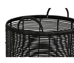 09.7308.0125: Καλάθι rattan μαύρο