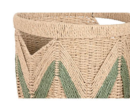 09.7308.0145: Καλάθι rattan natural πράσινο