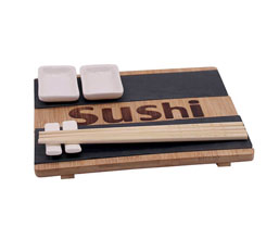 13.7278.0030 - SET sushi για 2 άτομα, κεραμικό - ξύλο bamboo

