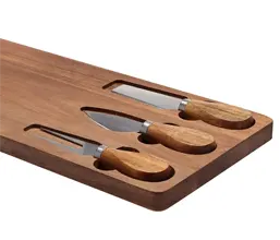 13.7281.0409: Set τυριού, ξύλο ακακία 