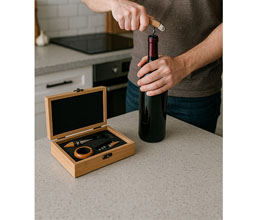 13.7308.0322: Κουτί ξύλο bamboo, αξεσουάρ κρασιού