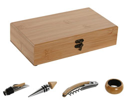 13.7308.0322: Κουτί ξύλο bamboo, αξεσουάρ κρασιού
