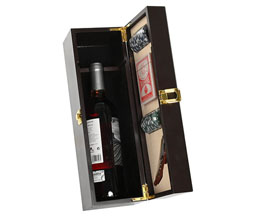 13.7308.0323: Κουτί ξύλο για μπουκάλι κρασί, τράπουλα, μάρκες, τιρμπουσόν