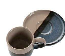 13.7308.0336: SET 6τεμ φλυτζάνια καφέ - πιατάκι κεραμικό, 130ml