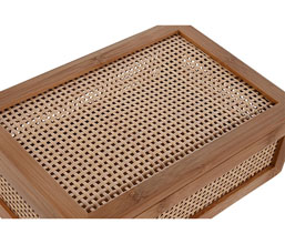 14.7308.0084: Κουτί ξύλο bamboo - rattan