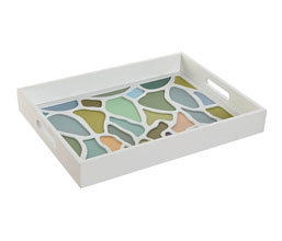 14.7308.0096 - Δίσκος ξύλο λευκός - multicolor

