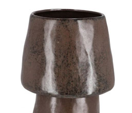 15.7009.0560: Βάζο stoneware καφέ