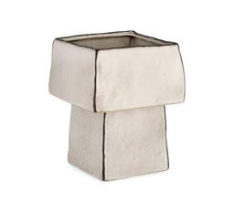 15.7009.0561 - Βάζο stoneware λευκό

