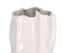 15.7009.0563: Βάζο κεραμικό λευκό