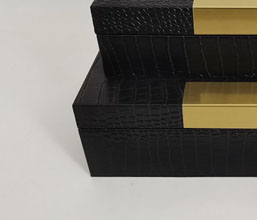 15.7050.0053: Διακοσμητικό κουτί, συνθετικό δέρμα croco