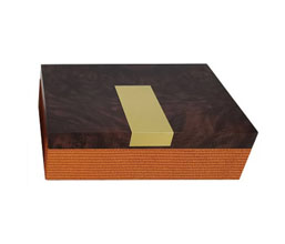 15.7050.0058 - Διακοσμητικό κουτί, ξύλο - συνθετικό δέρμα

