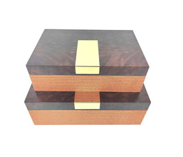 15.7050.0058: Διακοσμητικό κουτί, ξύλο - συνθετικό δέρμα