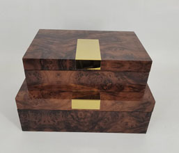 15.7050.0990 - Διακοσμητικό κουτί, ξύλο - μέταλλο

