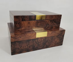 15.7050.0991 - Διακοσμητικό κουτί, ξύλο - μέταλλο

