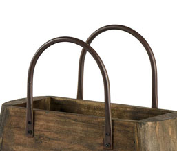 15.7278.0066: Καλάθι διακοσμητικό ξύλο - μέταλλο παλαιωμένο