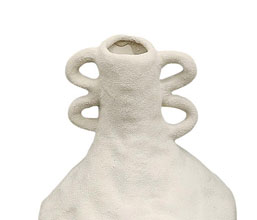 15.7278.0078: βάζο stoneware, λευκό