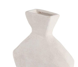 15.7278.0105: Βάζο stoneware λευκό