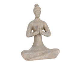 15.7281.0358 - διακοσμητική γυναικεία φιγούρα yoga, ρητίνη

