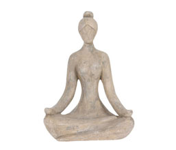 15.7281.0360 - διακοσμητική γυναικεία φιγούρα yoga, ρητίνη

