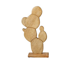 15.7281.0368 - διακοσμητικό κάκτος, ξύλο mango

