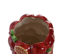 15.7308.0921: Βάζο κεραμικό ανάγλυφο, σχέδιο ρόδια