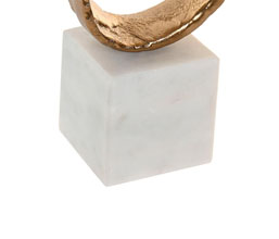 15.7308.0936: διακοσμητικό base marble, circle golden aluminium