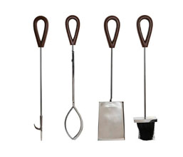 15.7308.0943: Set τζακιού, 4 τεμ. Inox aluminium