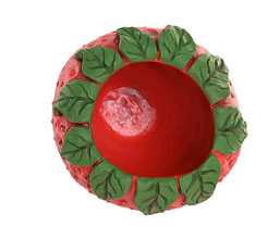 15.7308.0953: Διακοσμητικό βάζο cement κόκκινο ανάγλυφο 