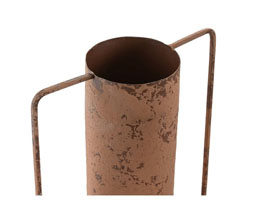 15.7308.0968: Διακοσμητικό βάζο μέταλλο παλαιωμένο, απαλό καφέ