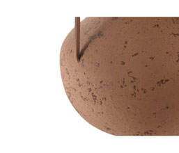 15.7308.0968: Διακοσμητικό βάζο μέταλλο παλαιωμένο, απαλό καφέ