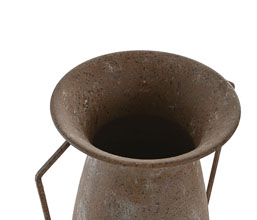 15.7308.0969: Διακοσμητικό βάζο μέταλλο παλαιωμένο, καφέ