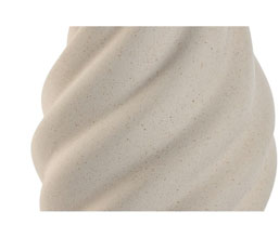 15.7308.0970: Βάζο κεραμικό ανάγλυφο cream