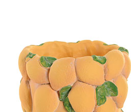 15.7308.0982: Διακοσμητικό βάζο cement ανάγλυφο, λεμόνια