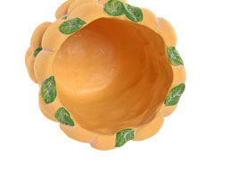 15.7308.0982: Διακοσμητικό βάζο cement ανάγλυφο, λεμόνια