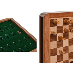 15.7308.0990: Επιτραπέζιο διακοσμητικό παιχνίδι σκάκι, ξύλο ακακία