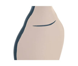 15.7308.1019: Βάζο terracotta, handpainted