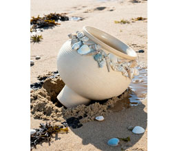 15.7308.1034: βάζο κεραμικό κοχύλια
