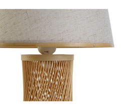 16.7308.0293: φωτιστικό επιτραπέζιο βάση bamboo, καπέλο
