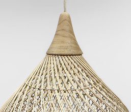 16.7339.0078: φωτιστικό οροφής ξύλο rattan