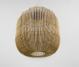 16.7339.0141: φωτιστικό οροφής rattan, ξύλο teak